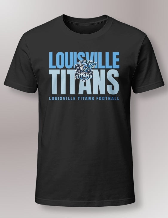 Louisville Titans Blue & Light Blue Bold Football Tee Unisex