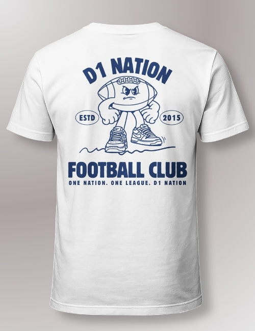 D1 Nation Football Club Adult Unisex organic mid-light t-shirt-thumbmail-1
