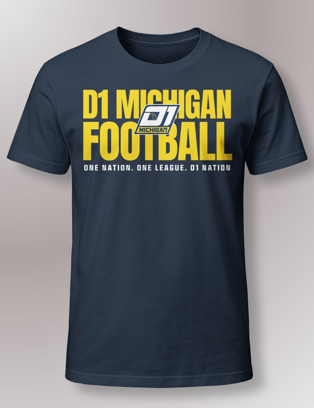 D1 Michigan Bold Maize Text Adult Unisex classic tee
