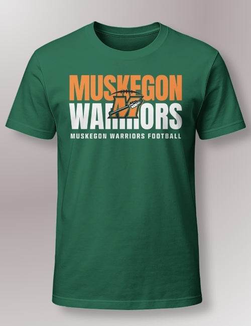 Muskegon Warriors Orange & White Bold Football Unisex Classic Tee